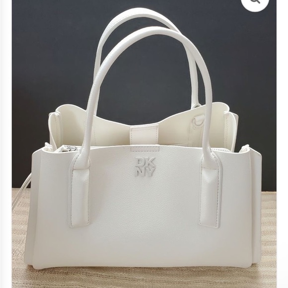 DKNY Josie Medium Crossbody White Satchel Bag